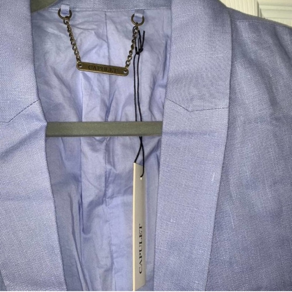 NWT Anthropologie Millie Capulet Linen Tie Blazer - Picture 6 of 6